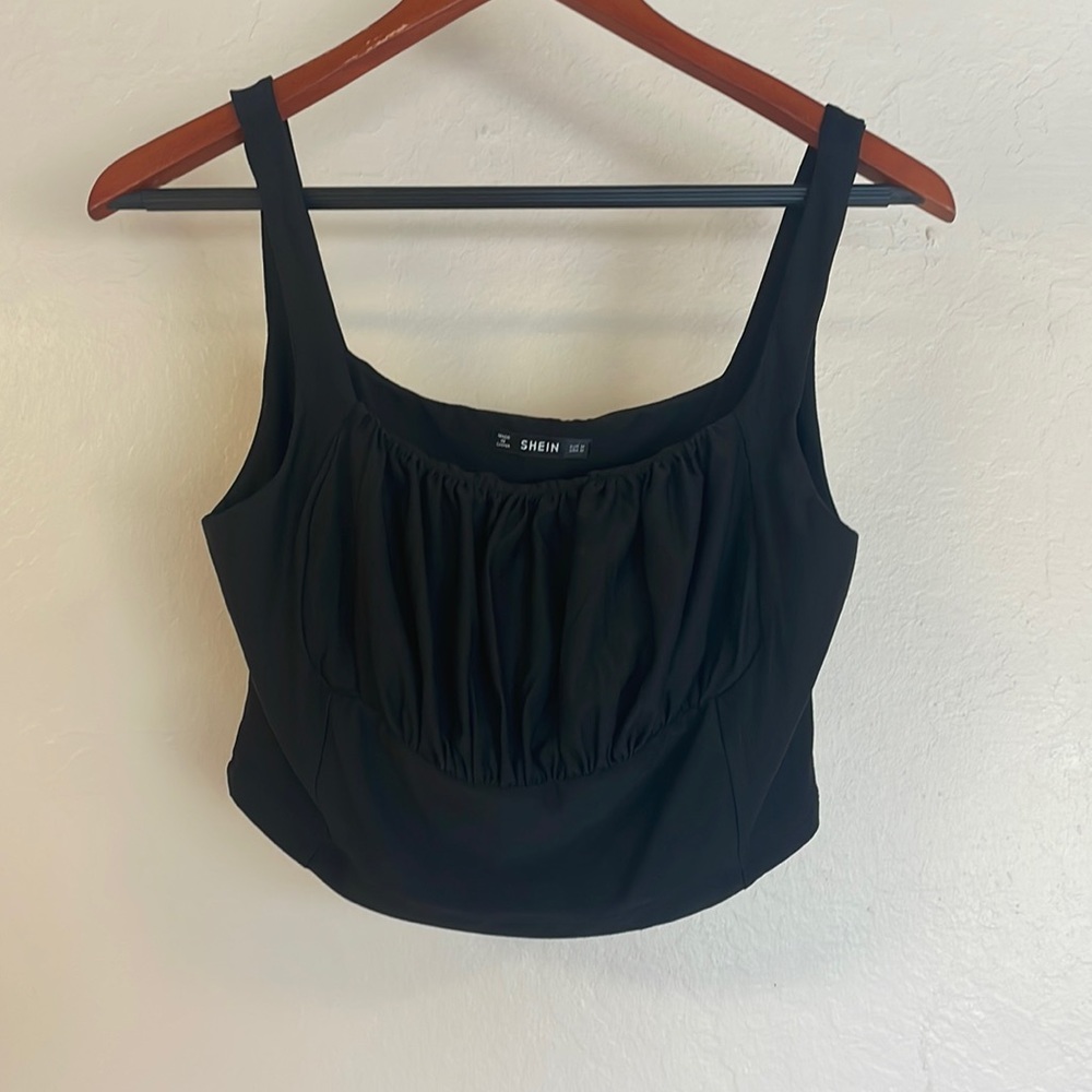 Black Shein Scrunch Top